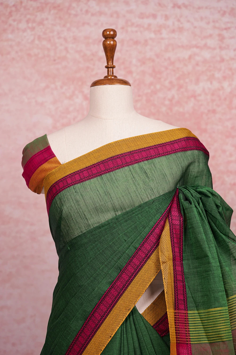 Green Cotton Saree