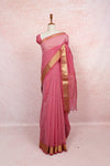 Pink Cotton Silk Saree - Seematti