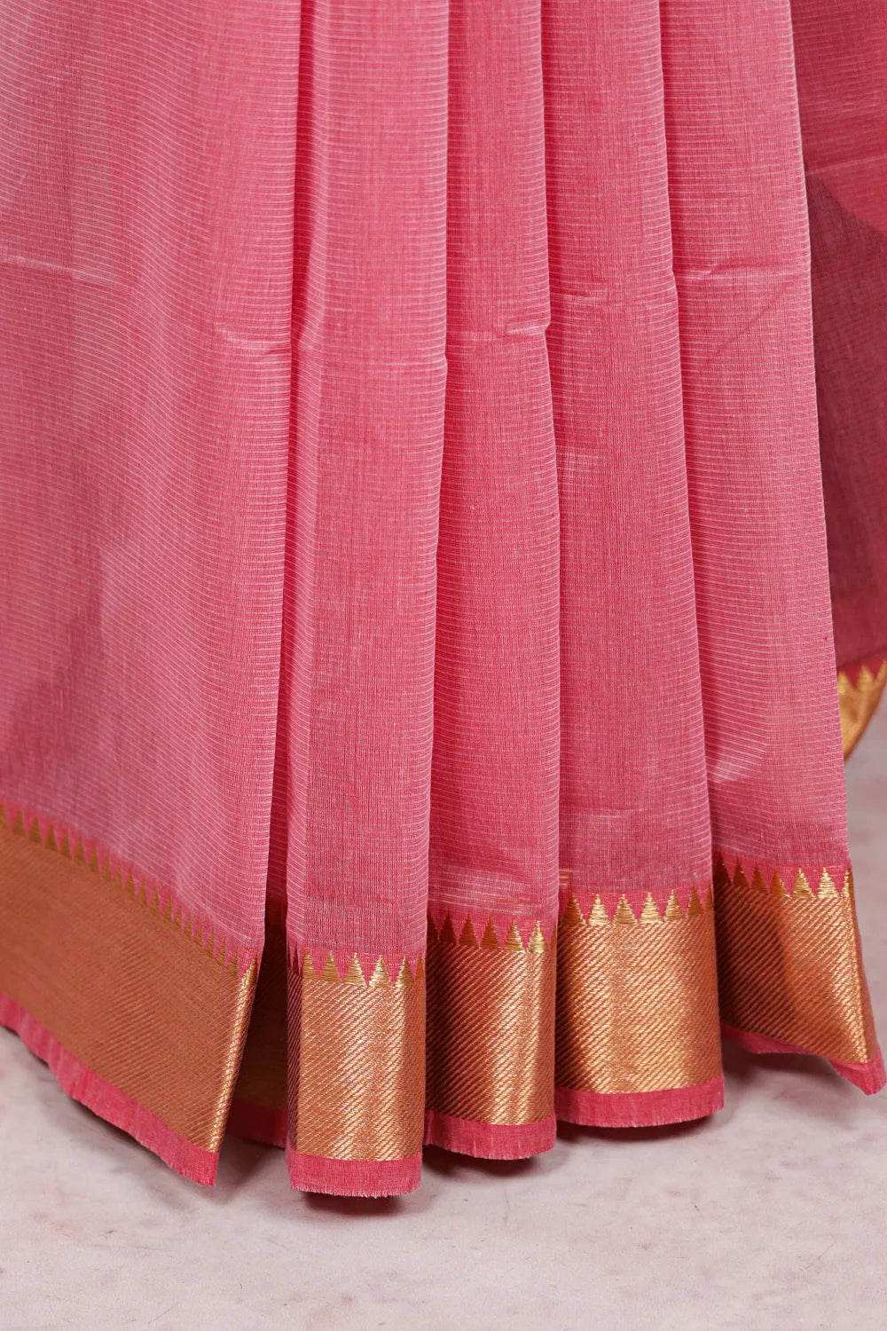 Pink Cotton Silk Saree - Seematti