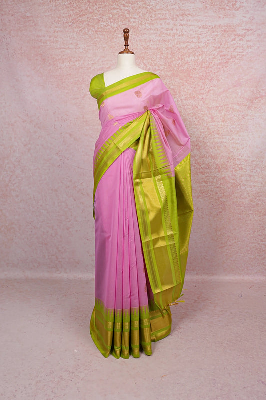 Pink Semi Organza Saree