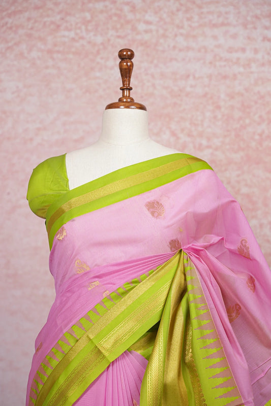 Pink Semi Organza Saree