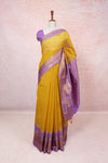 Yellow Cotton Silk Saree