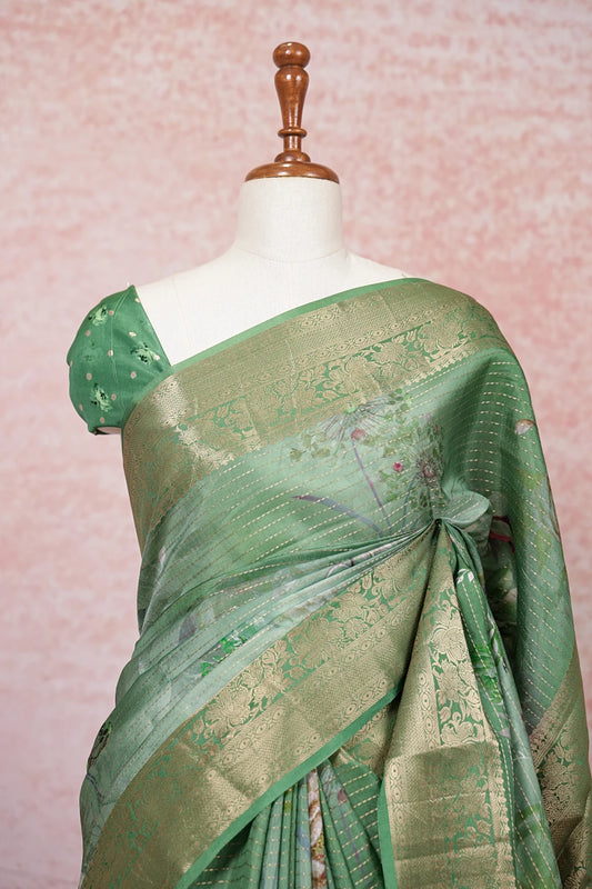 Green Semi Silk Saree