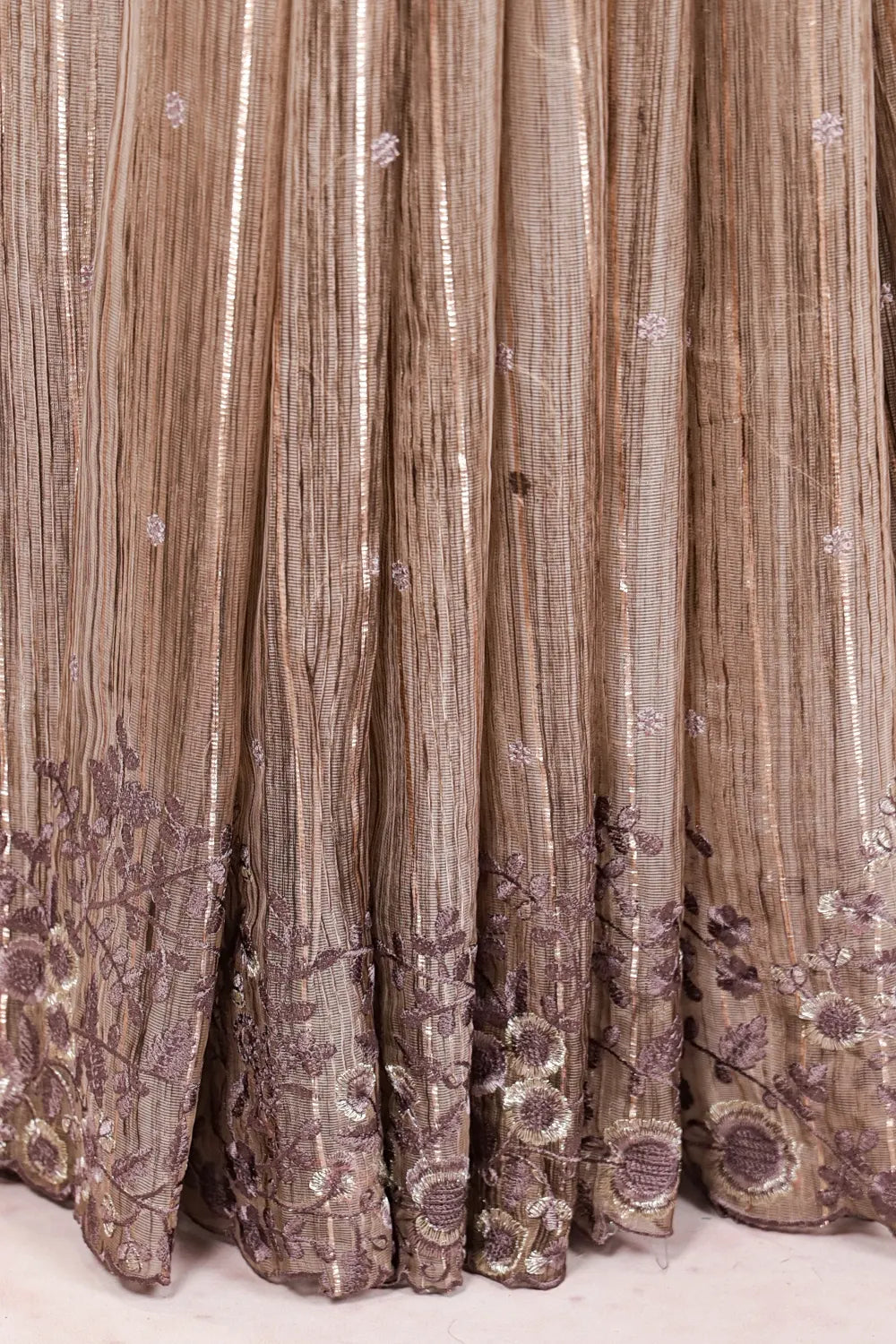 Cement Color Tissue Kota Saree
