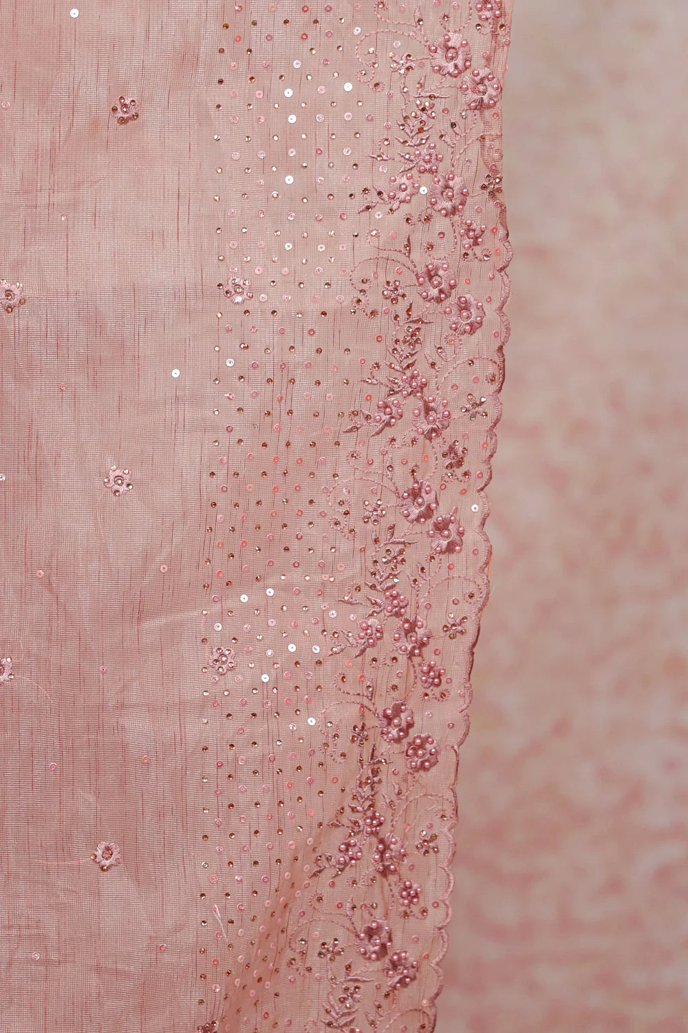 Peach Semi Organza Saree