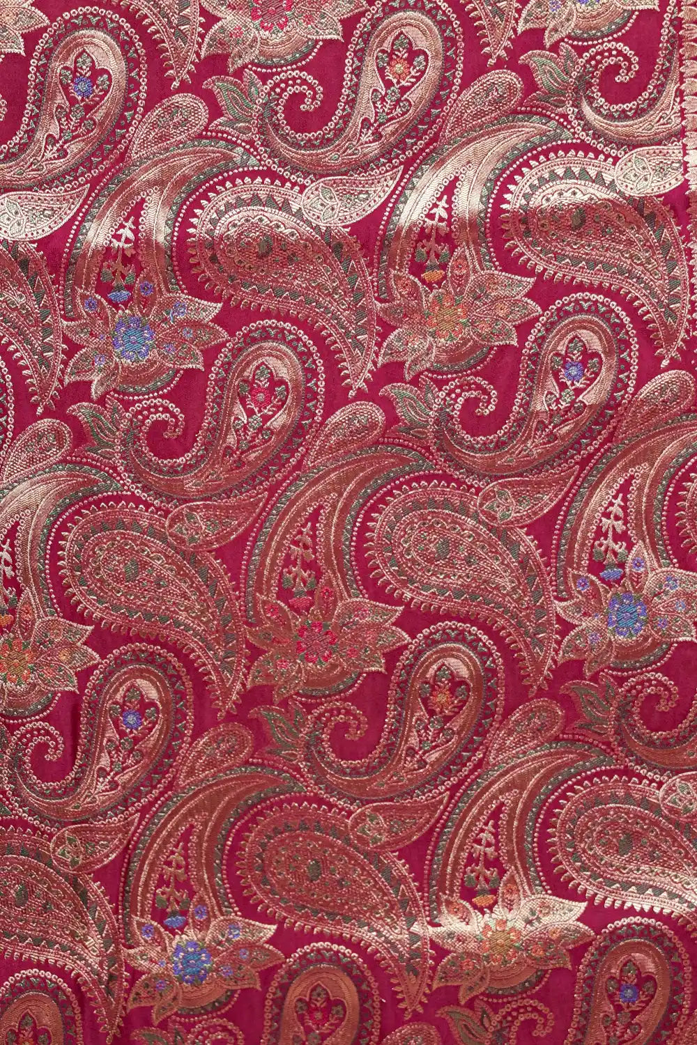 Purple Semi Banarasi Saree