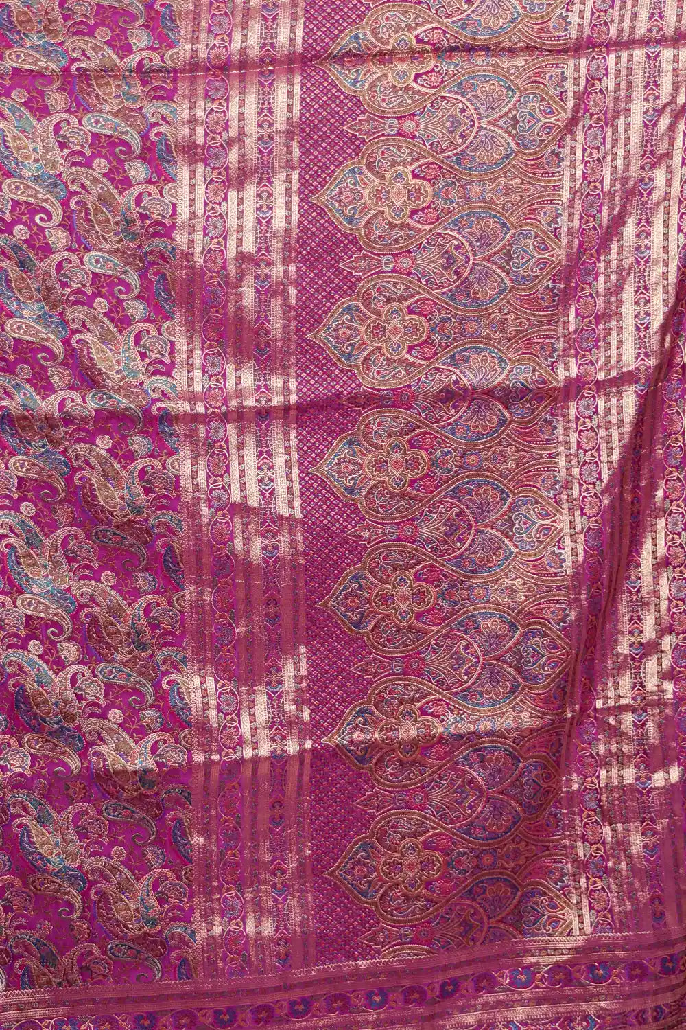 Wine Banarasi Silk Saree