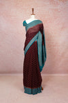 Coffee Brown Semi Banarasi Saree