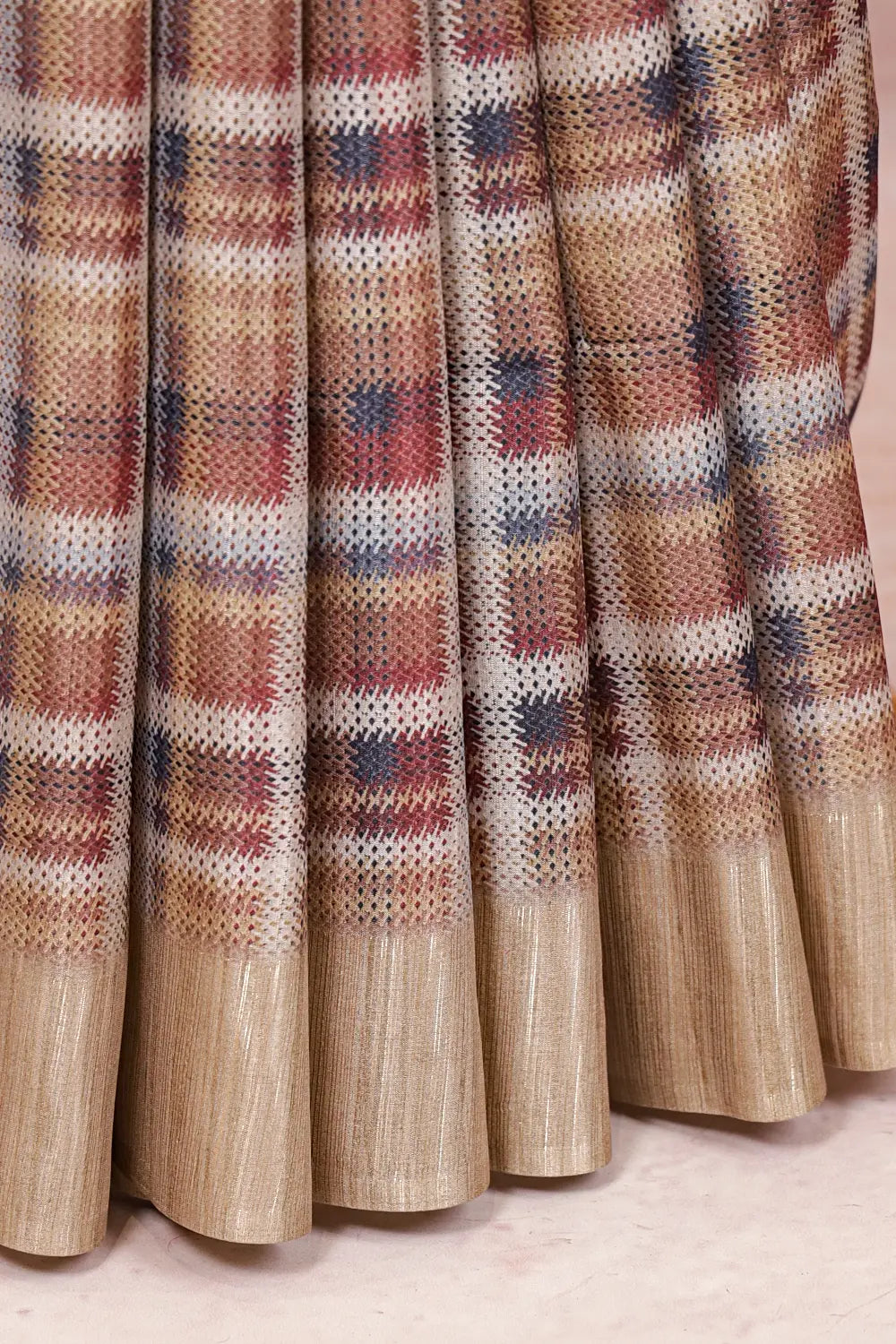 Multi Color Semi Tussar Saree