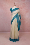 Off White Semi Banarasi Saree