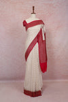 Off White Semi Banarasi Saree