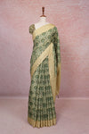 Light Yellow Semi Silk Saree