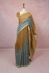 Mustard Color Linen Cotton Saree