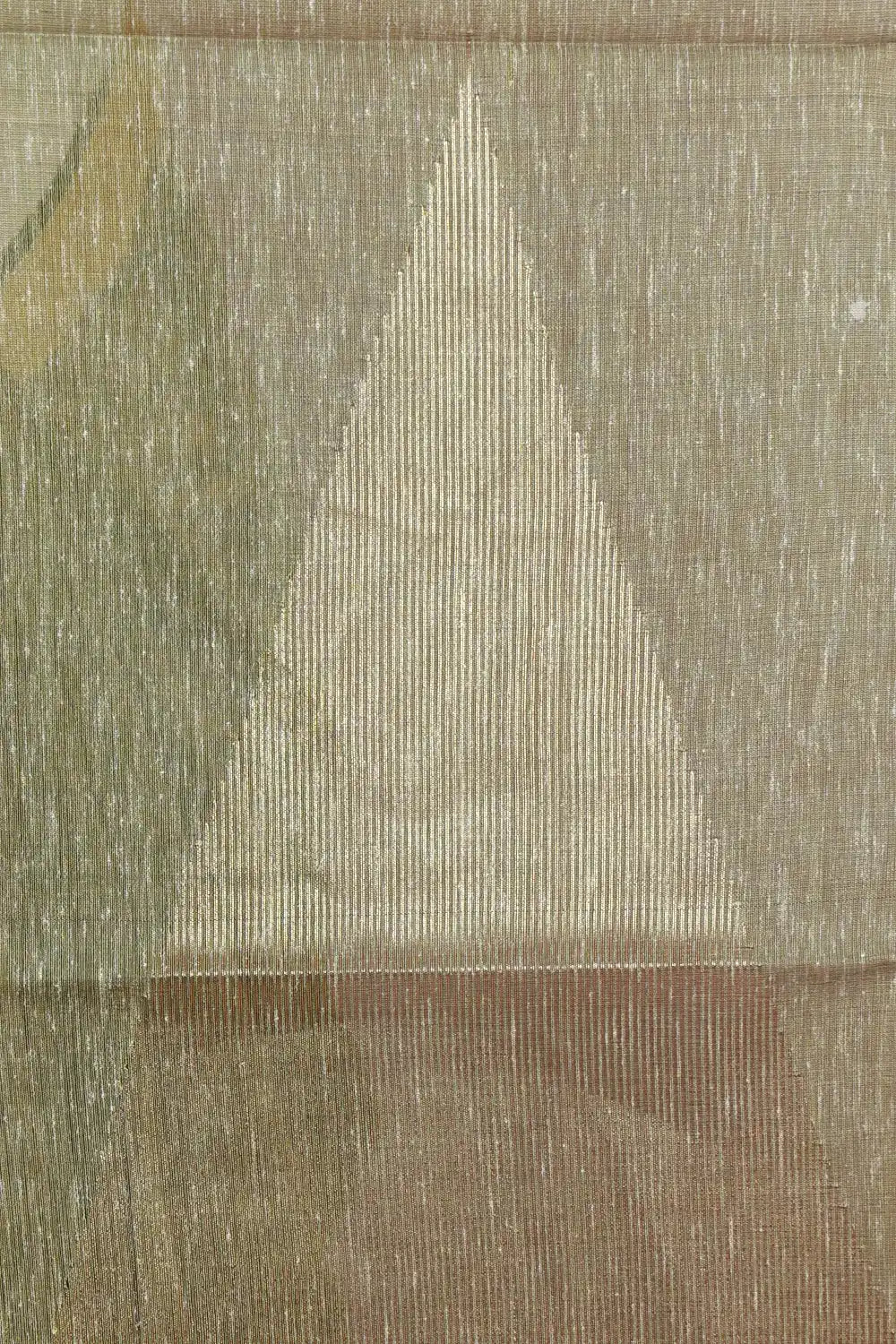 Mustard And Green Linen Cotton Saree