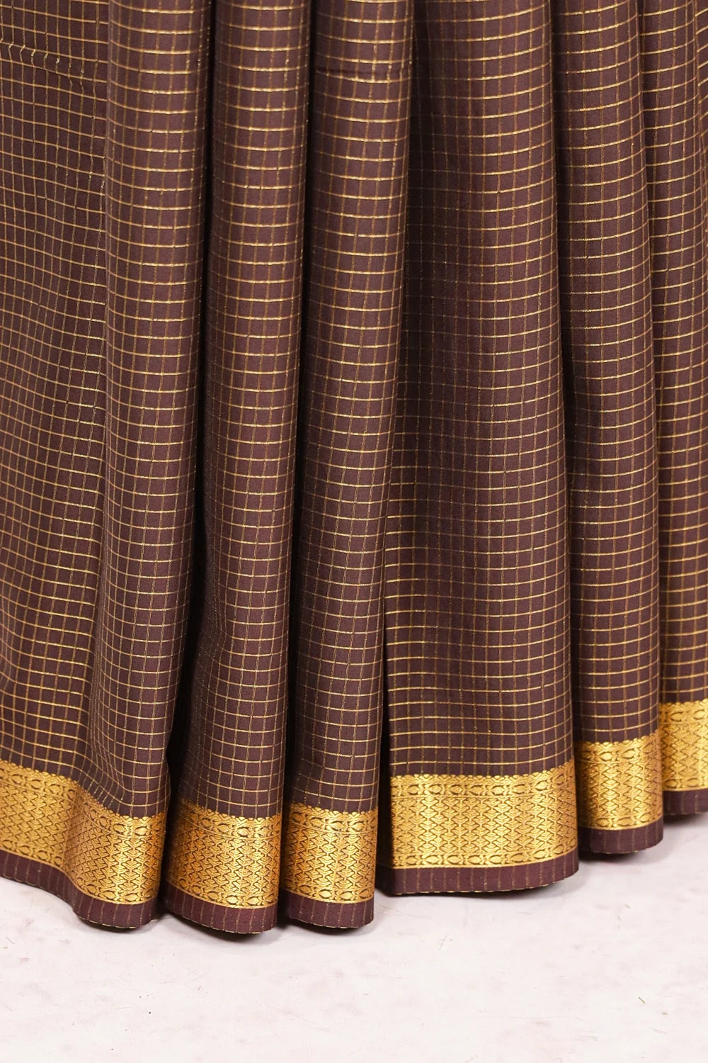 Coffee Brown Semi Banarasi Saree