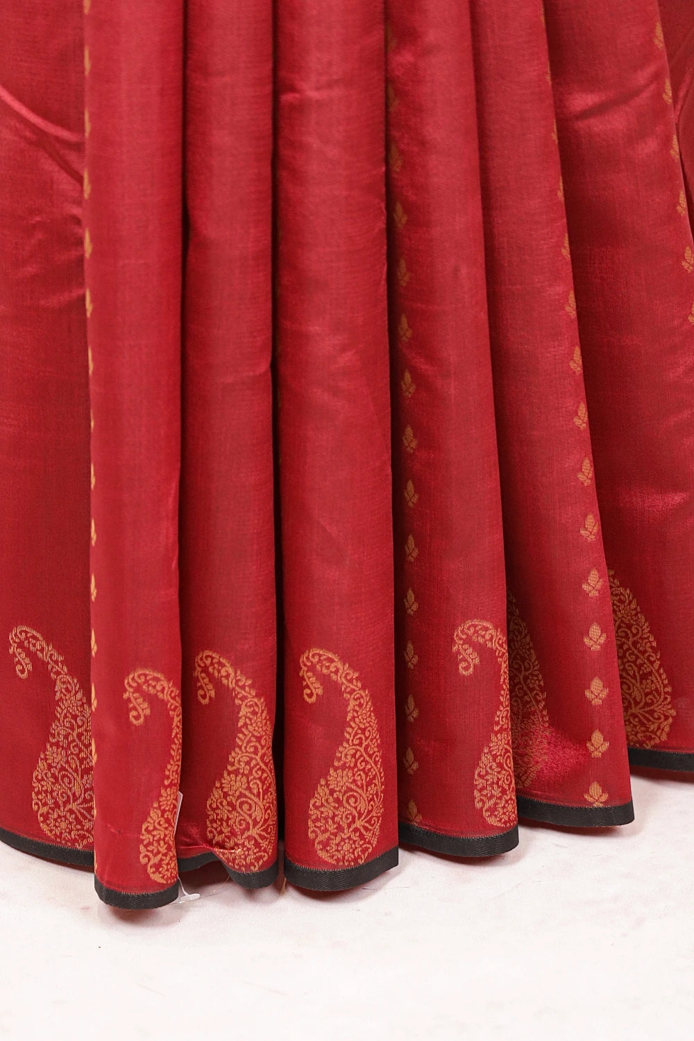 Maroon Semi Silk Saree
