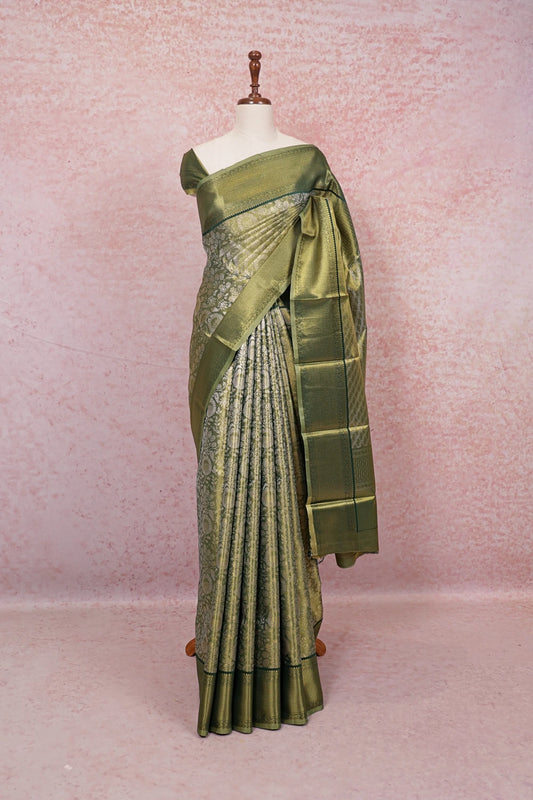 Green Semi Tissue Saree