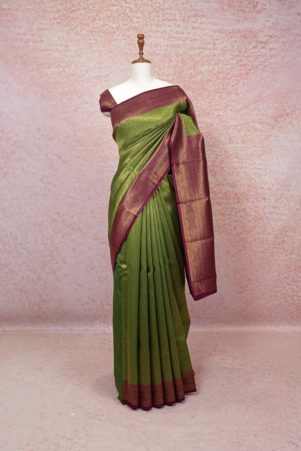 Green Semi Silk Saree