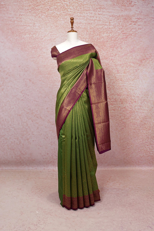 Green Semi Silk Saree