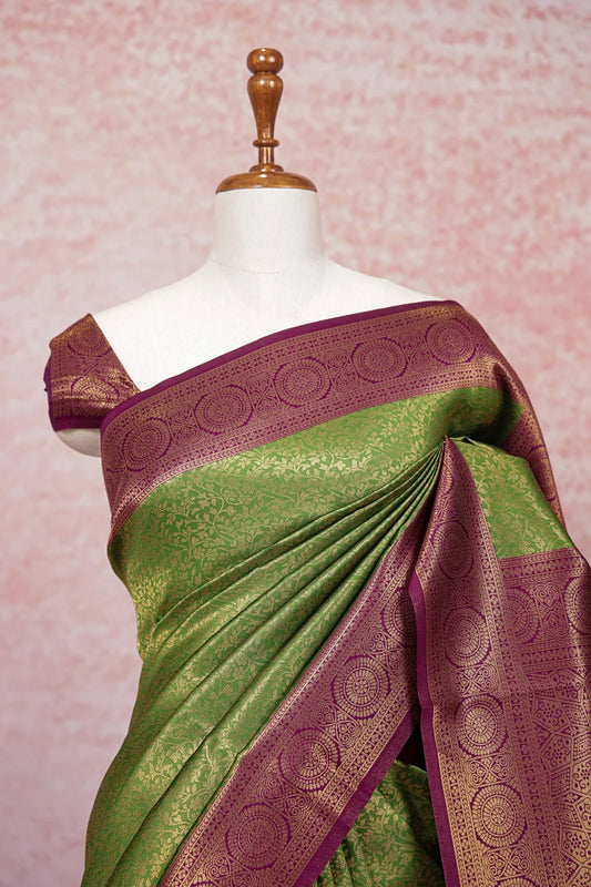 Green Semi Silk Saree