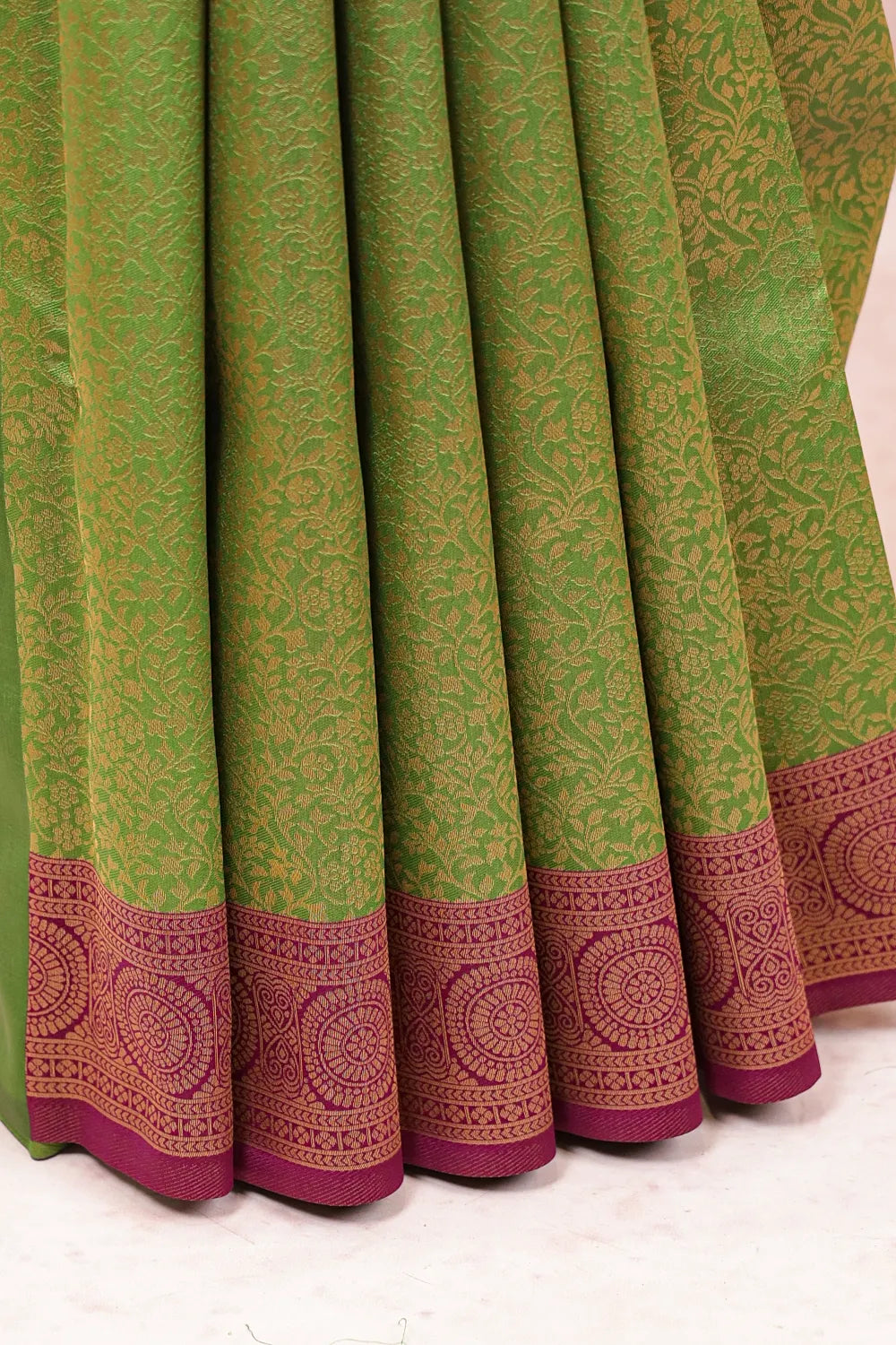 Green Semi Silk Saree