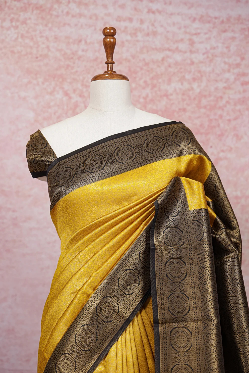 Yellow Semi Silk Saree