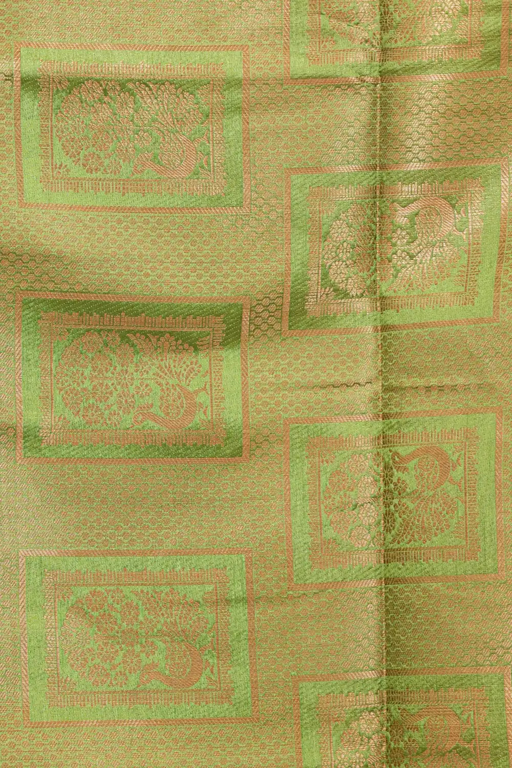 Green Semi Banarasi Saree