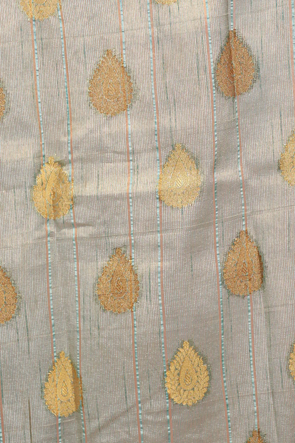 Sea Green Semi Banarasi Saree