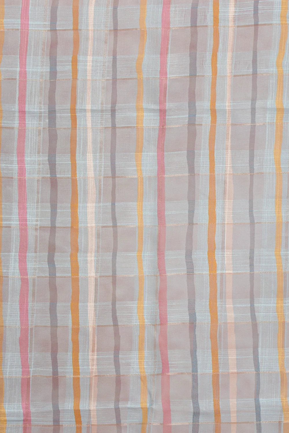 Multi Colors Semi Linen Saree