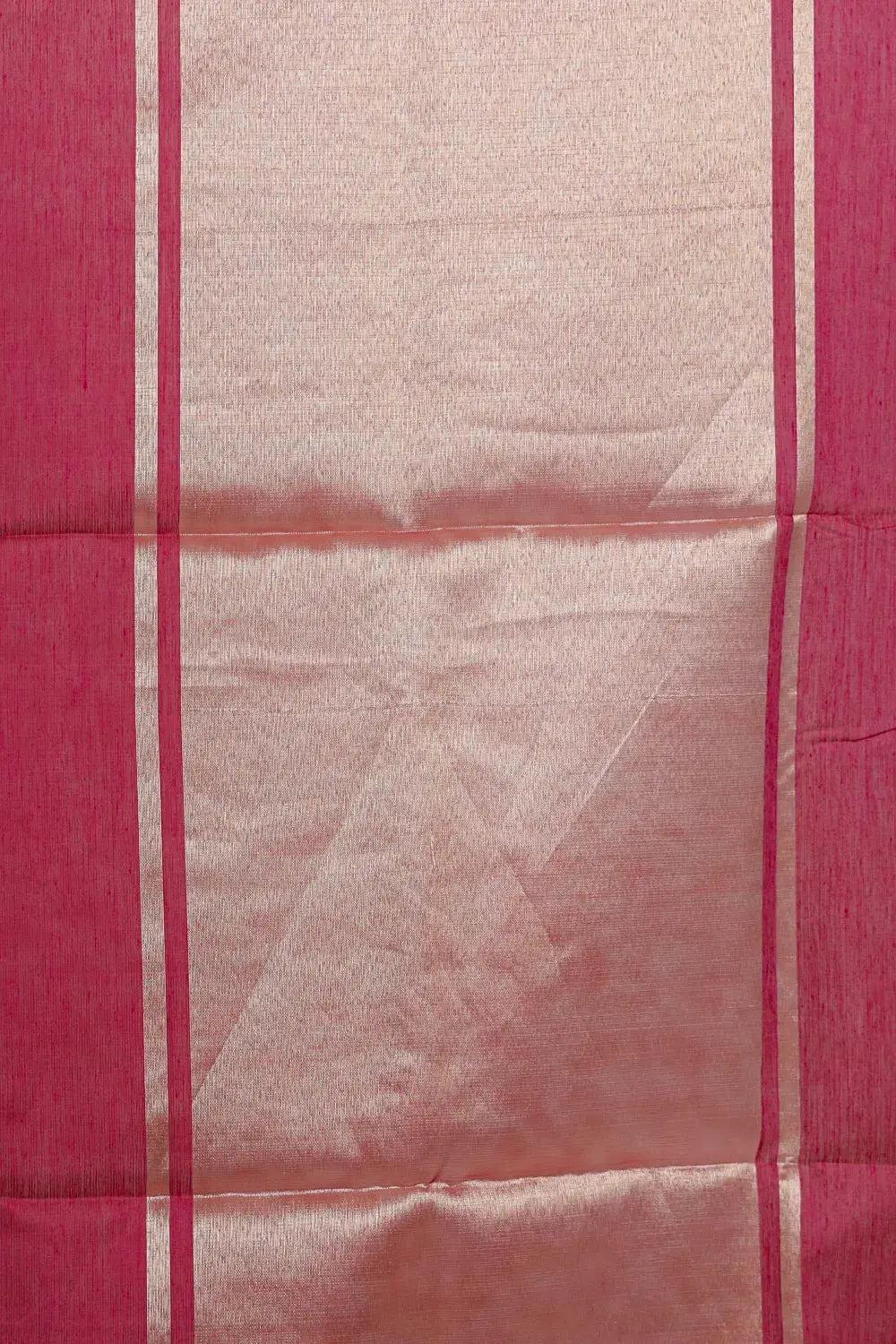 Pinkish Red Cotton Silk Saree