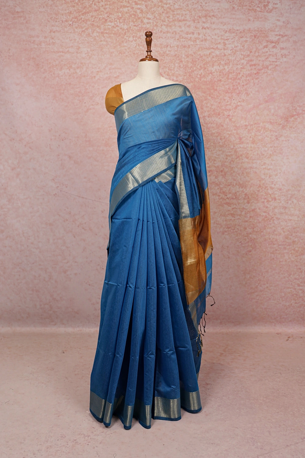 Blue Semi Silk Saree