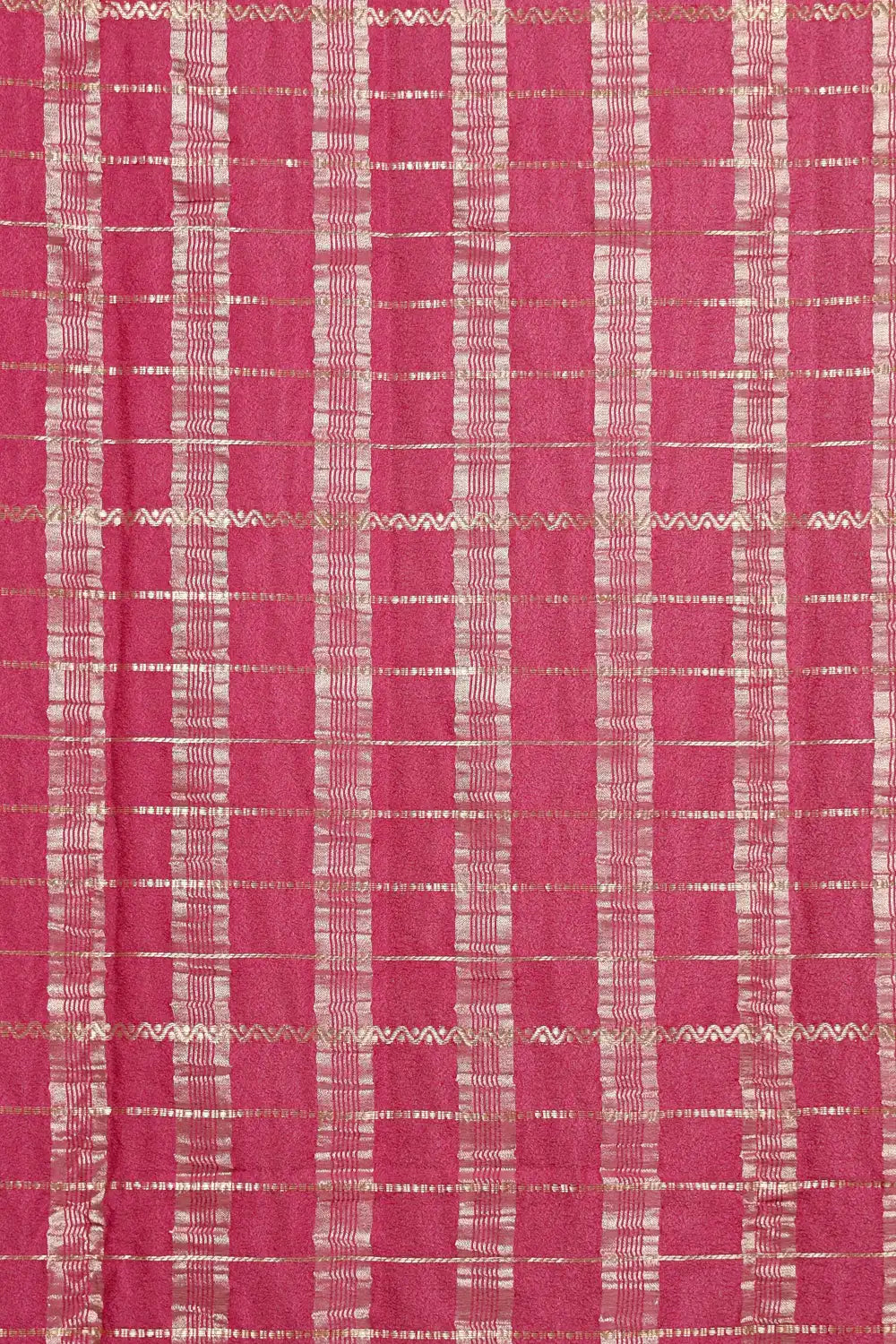 Wine Semi Banarasi Saree