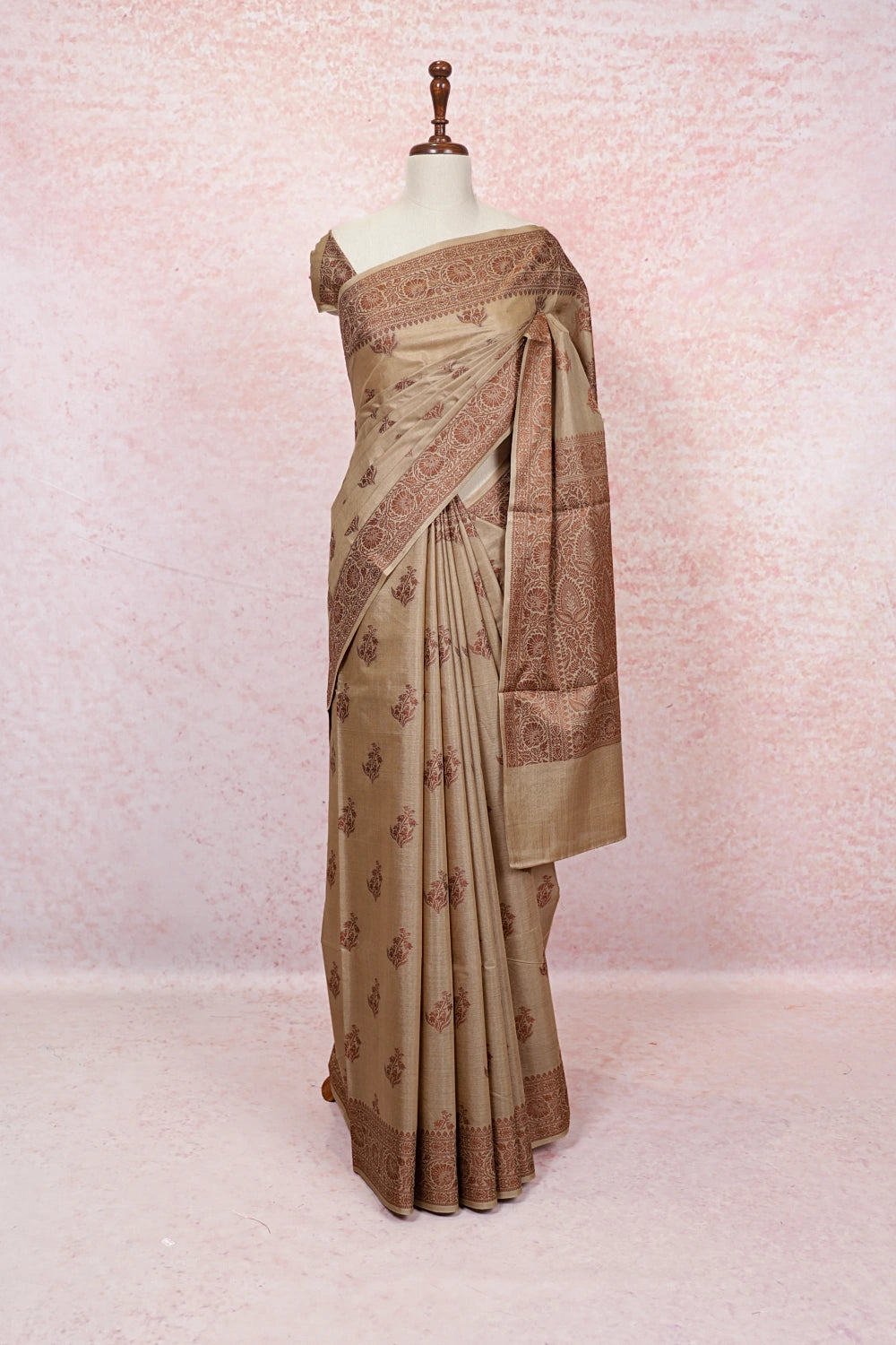 Chikku Color Tussar Saree