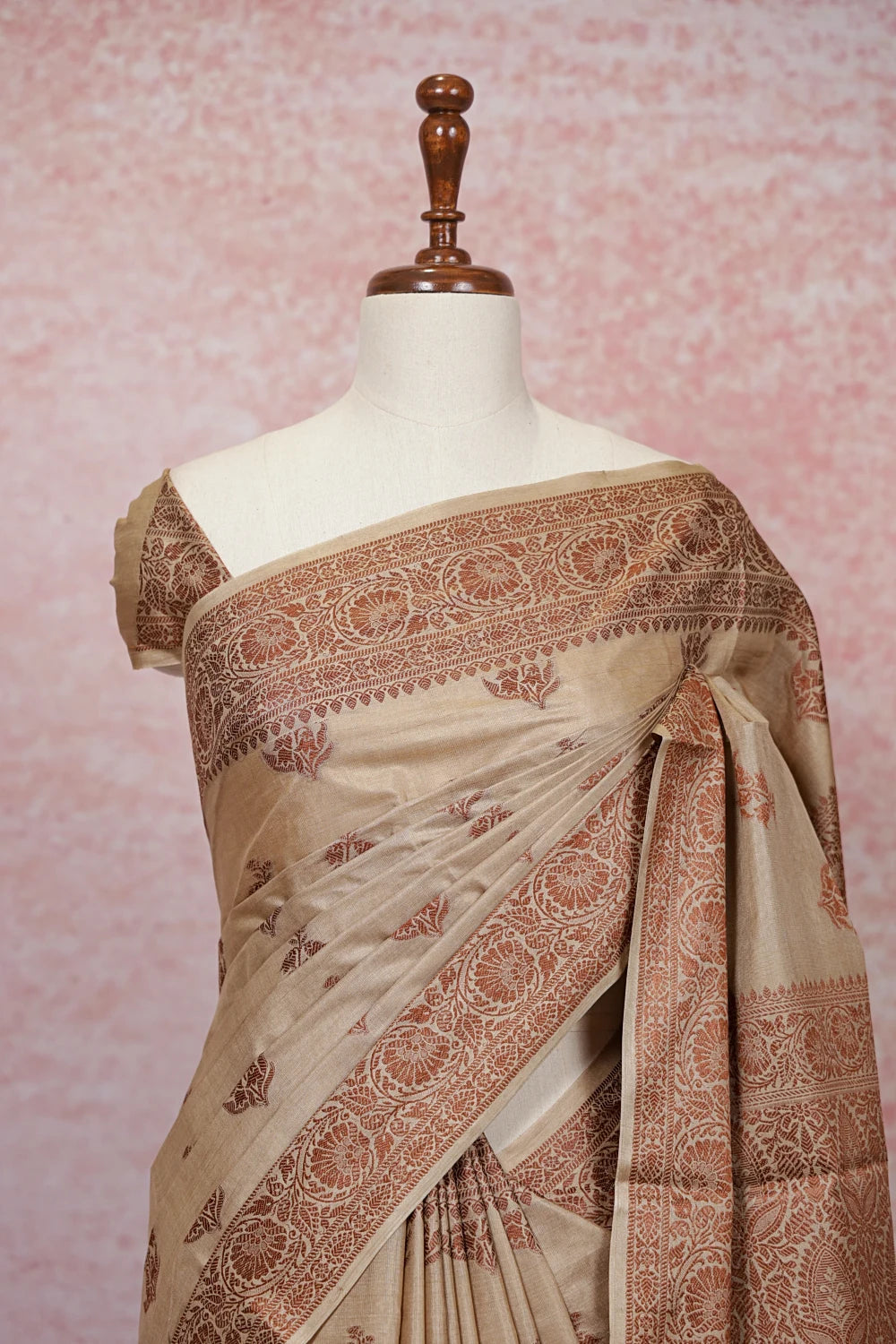 Chikku Color Tussar Saree