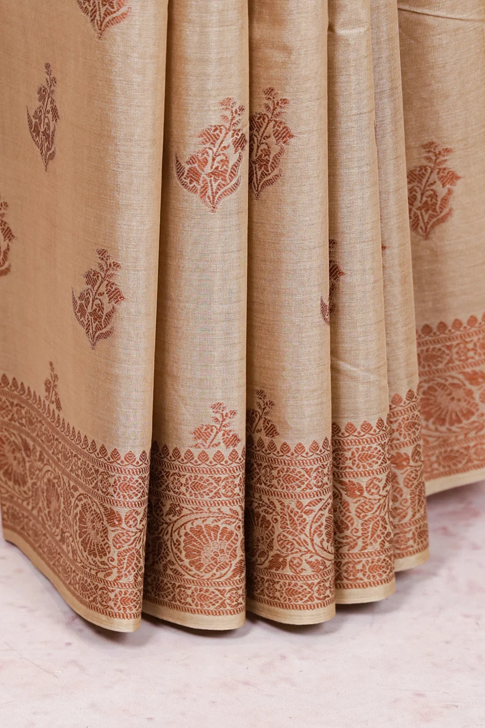 Chikku Color Tussar Saree