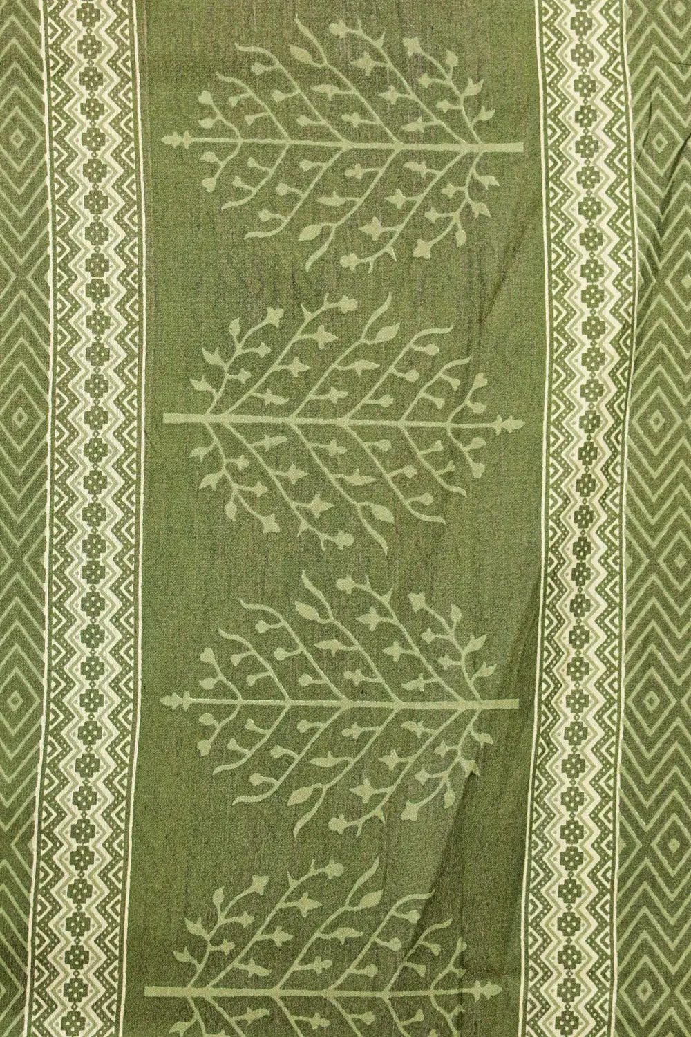 Green Cotton Saree