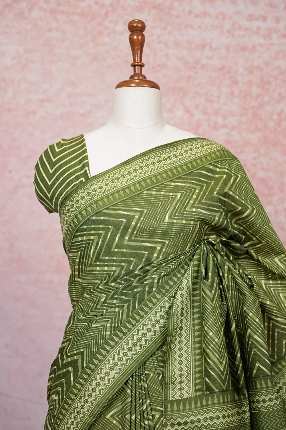 Green Cotton Saree