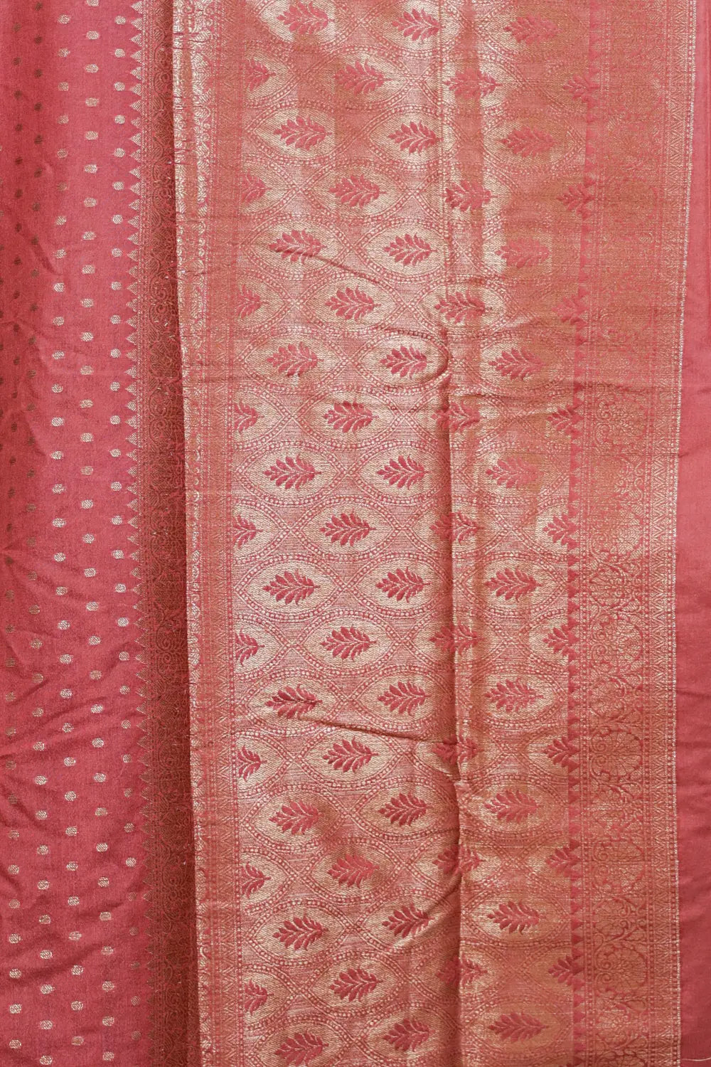 Maroon Semi Banarasi Saree