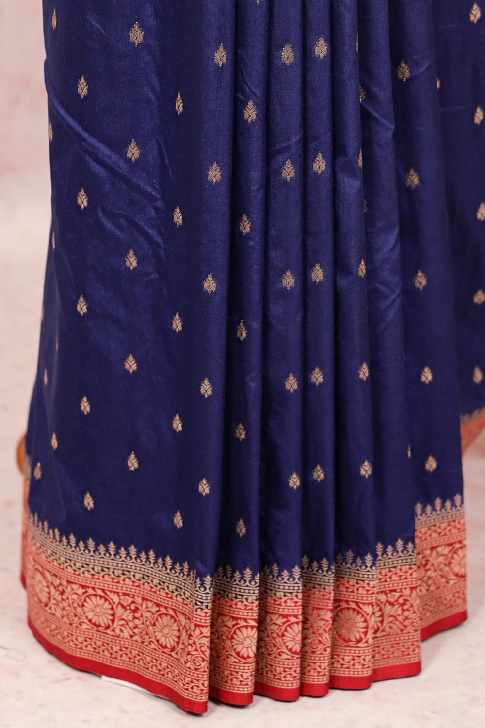 Navy Blue Semi Silk Saree