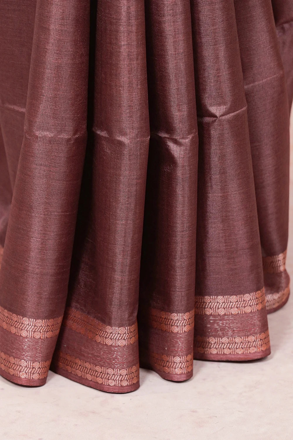 Chocolate Color Semi Tussar Saree