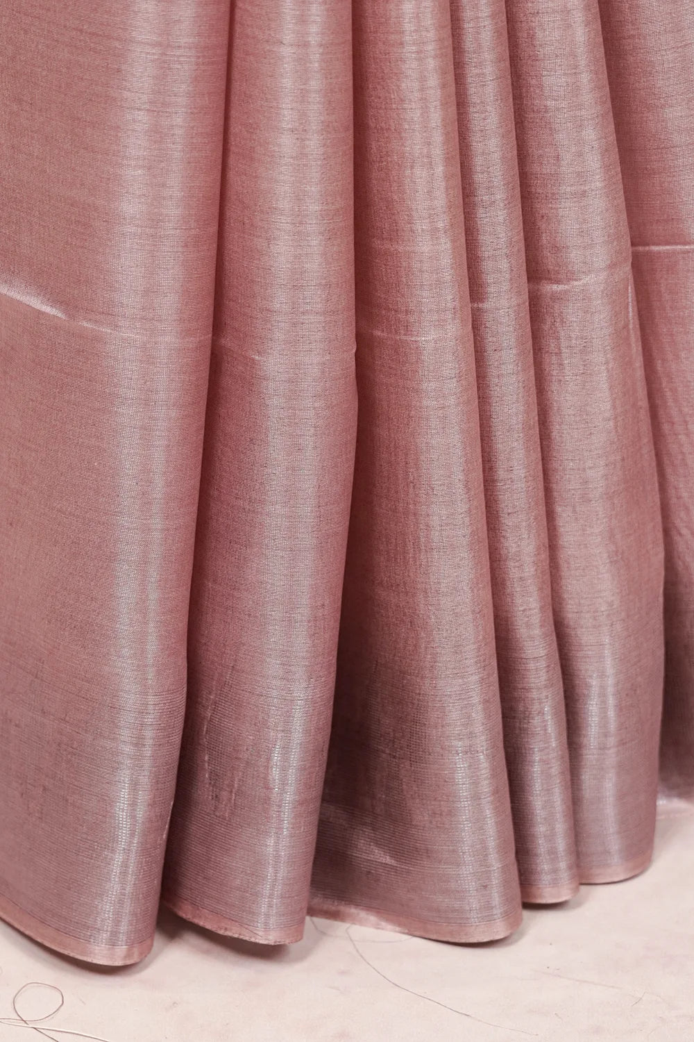 Onion Color Tussar Silk Saree