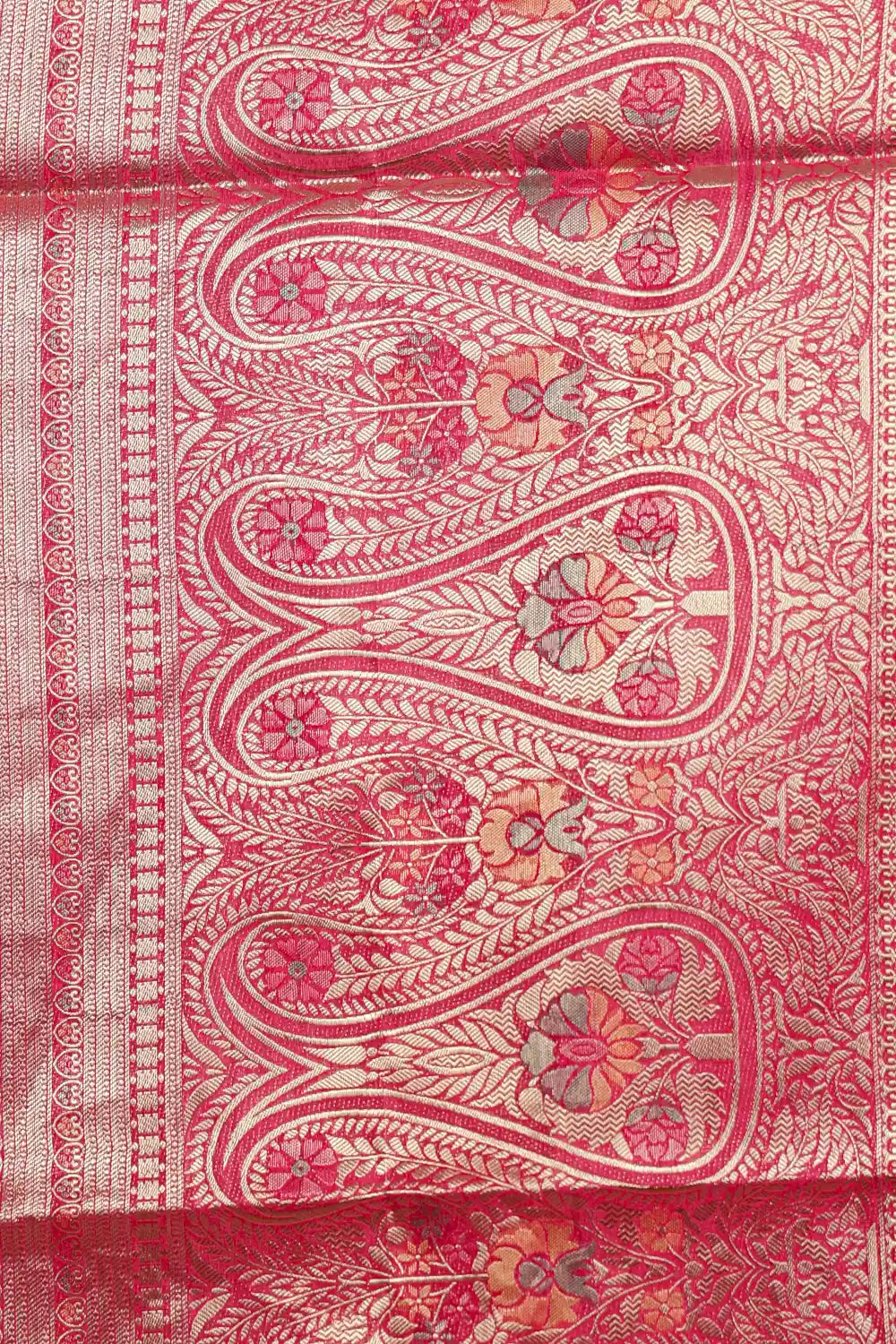 Magenta Pink Banarasi Saree