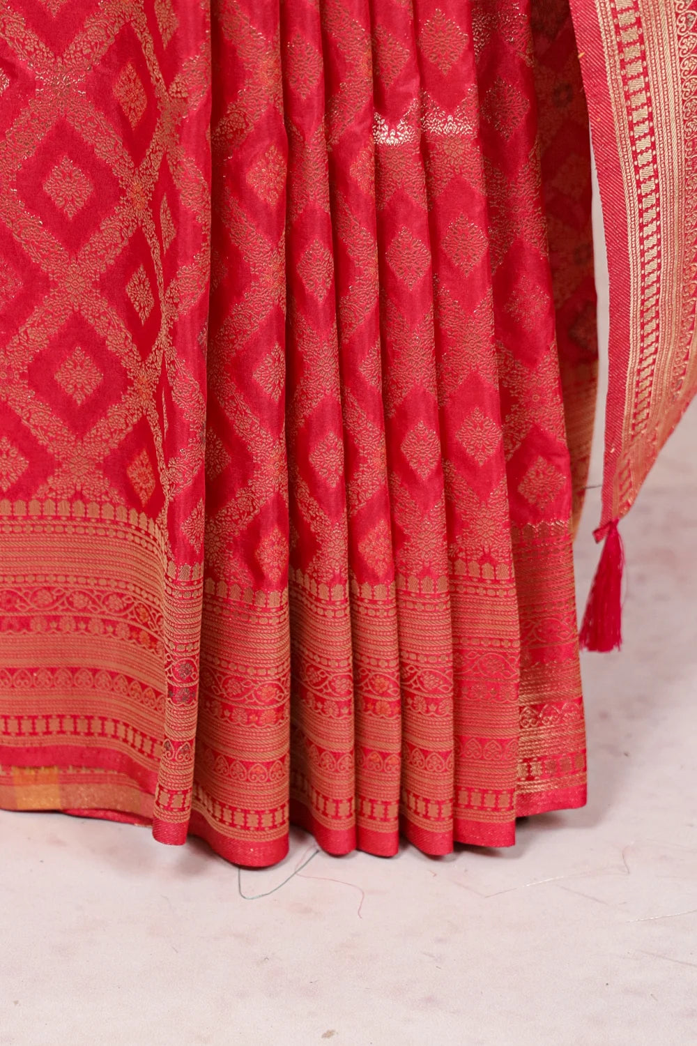 Magenta Pink Banarasi Saree