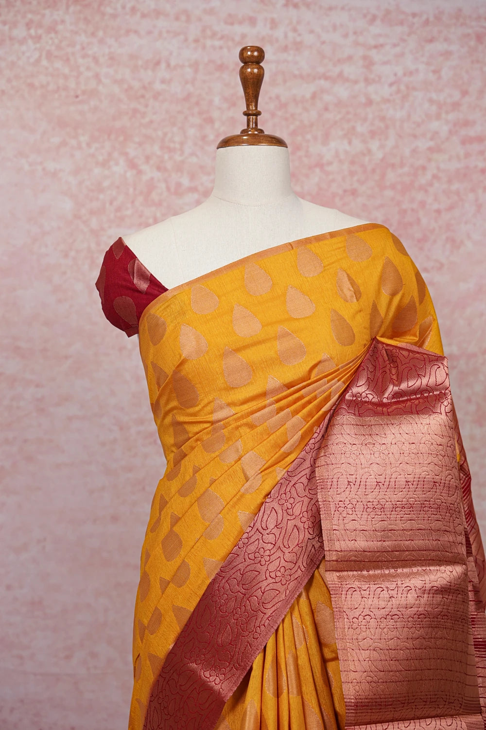 Yellow Semi Silk Saree