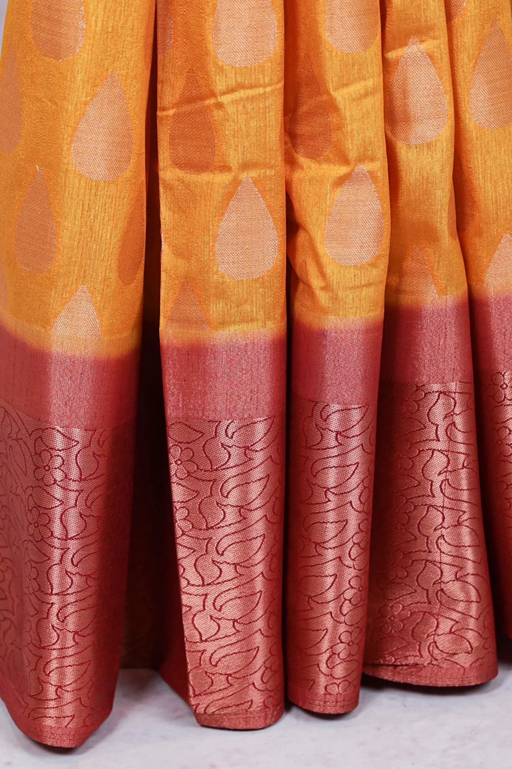 Yellow Semi Silk Saree