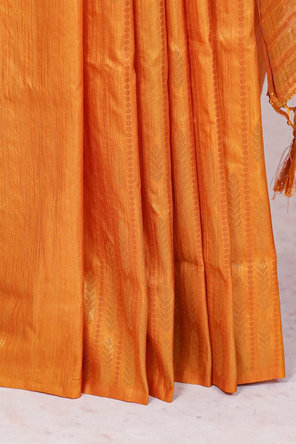 Mango Yellow Semi Banarasi Saree