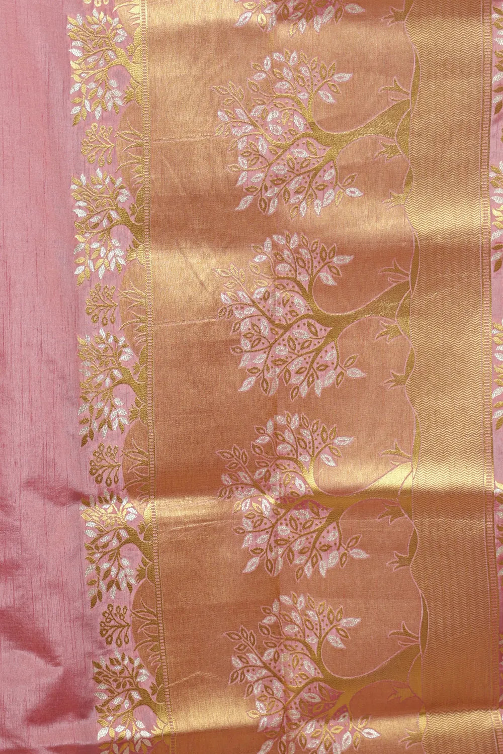 Onion Color Semi Silk Saree