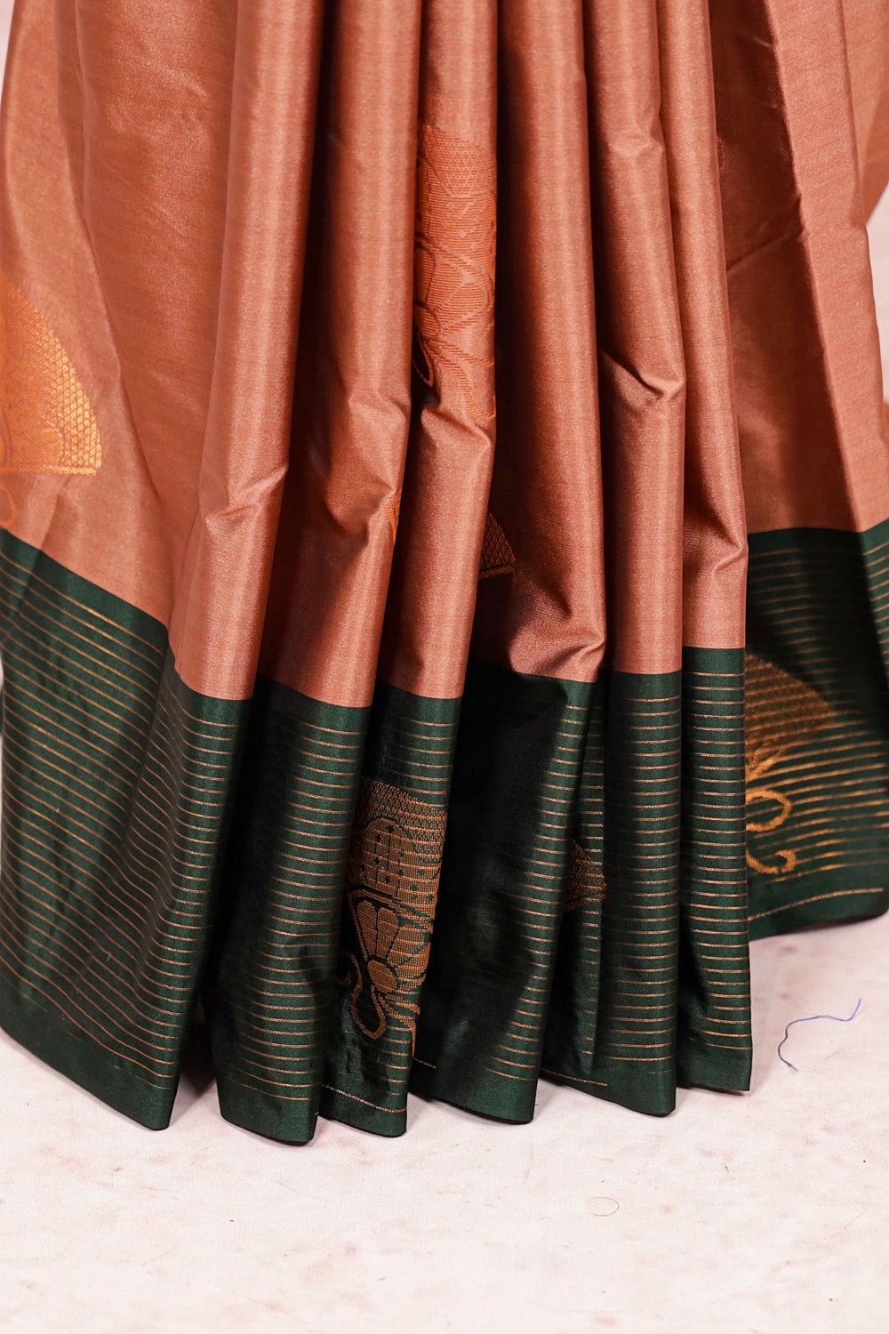 Light Chocolate Color Semi Silk Saree