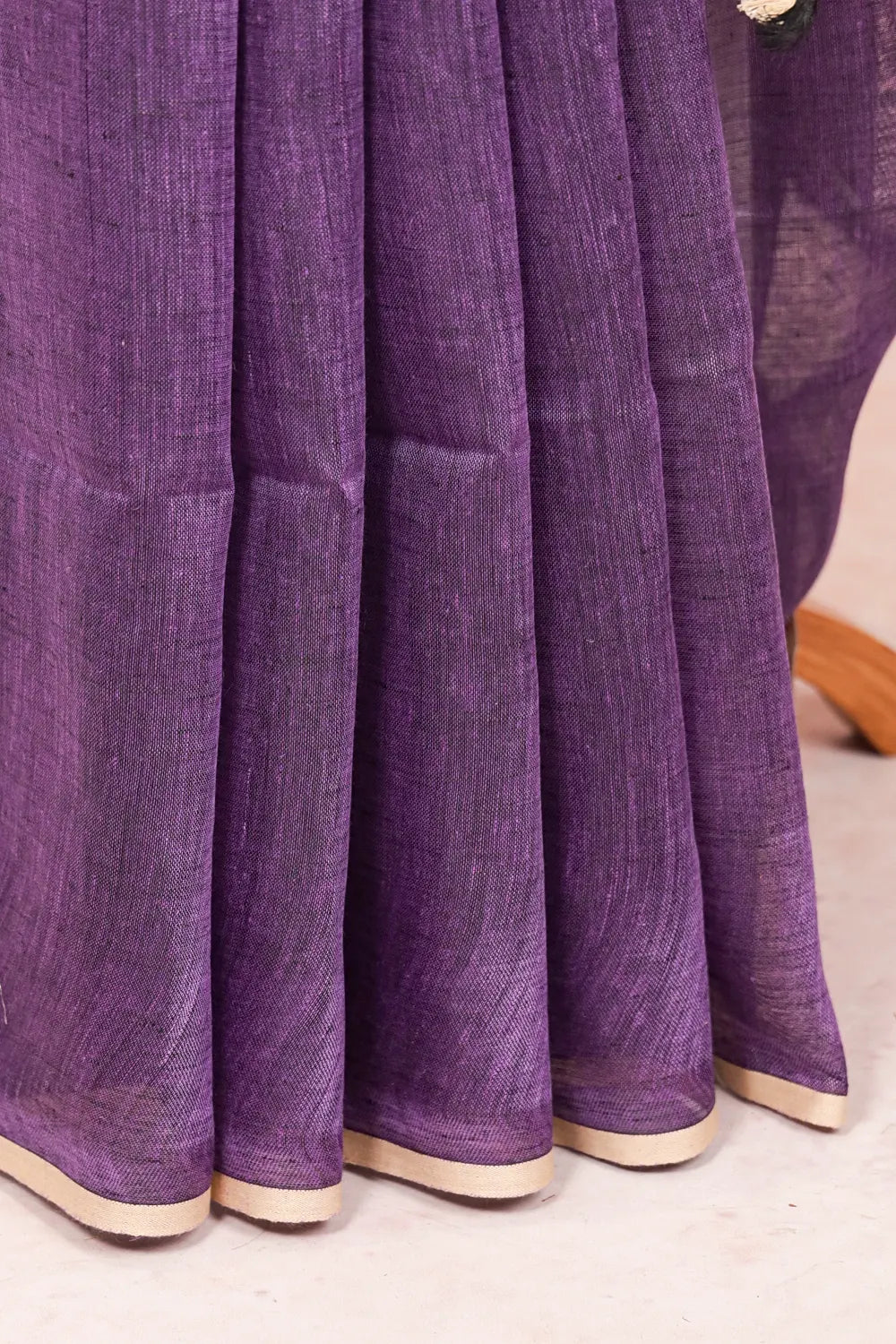 Violet Linen Saree
