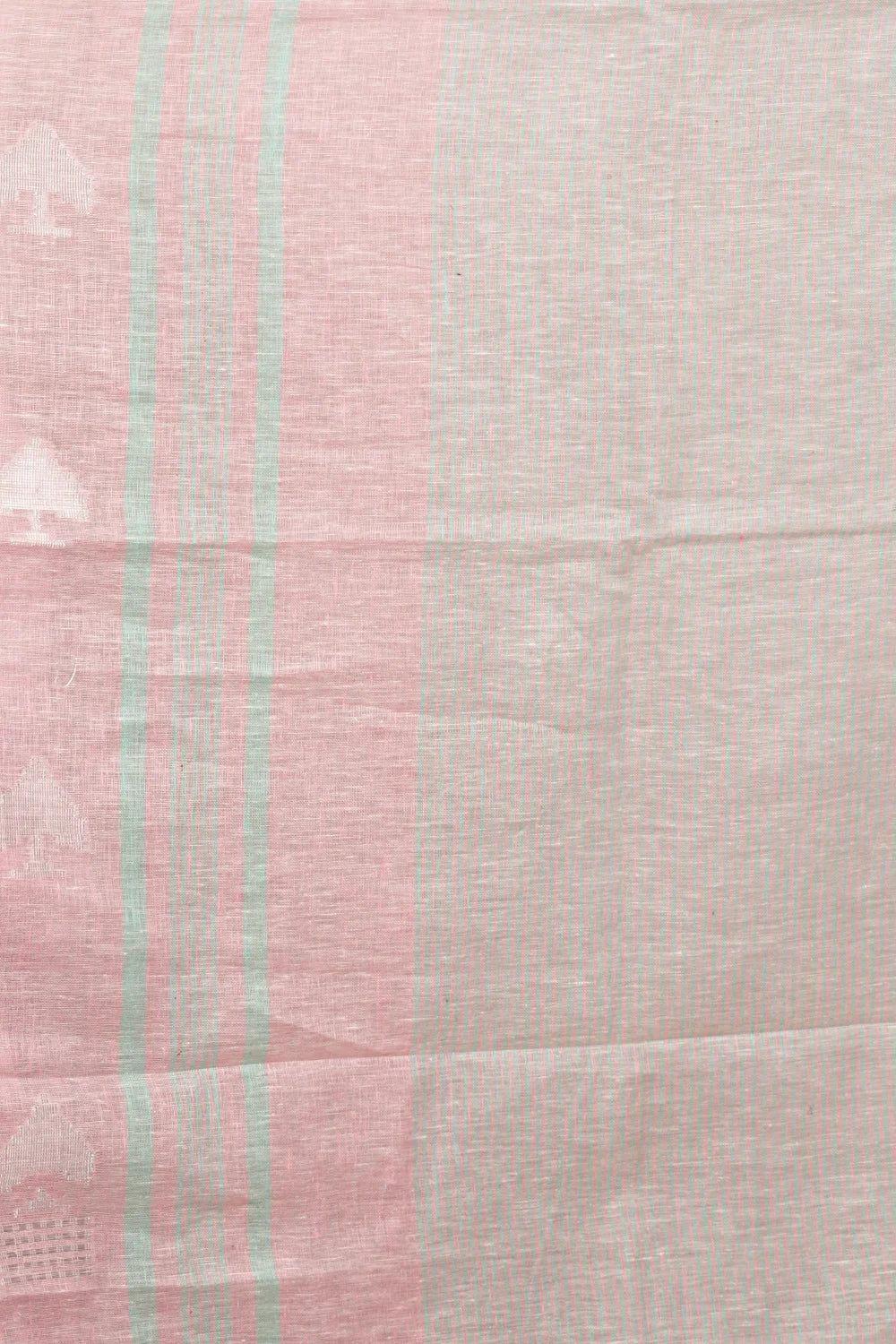 Pink Semi Linen Saree